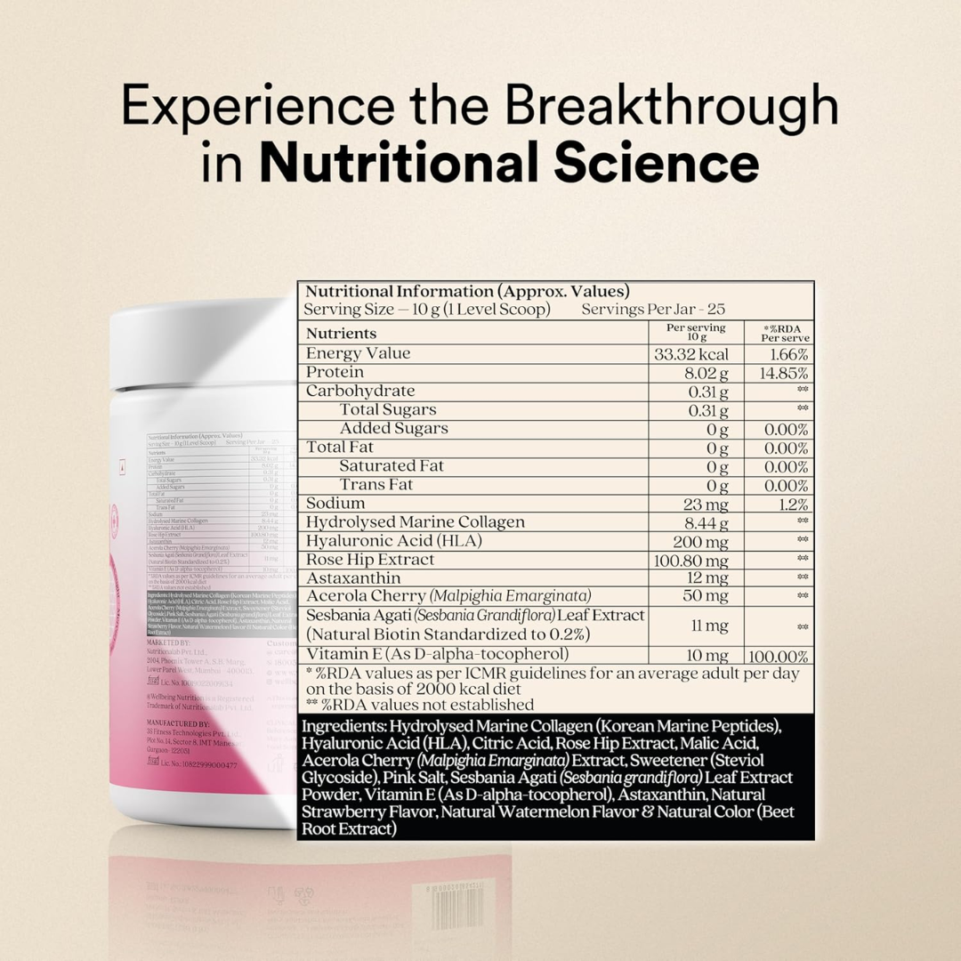 WELLBEING NUTRITION Beauty Collagen - 25 servings