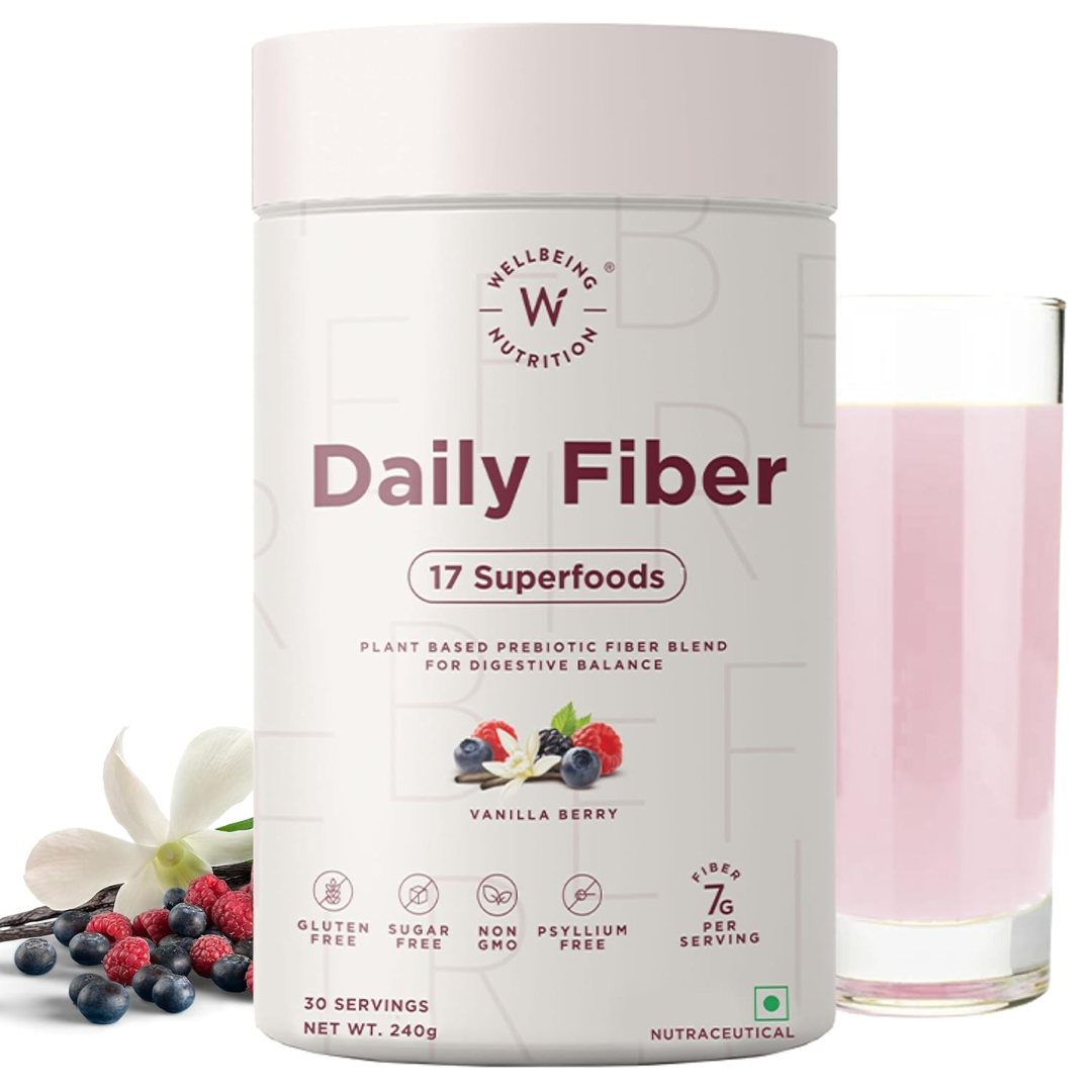 WELLBEING NUTRITION Daily Fiber-Vanilla Berry-240g