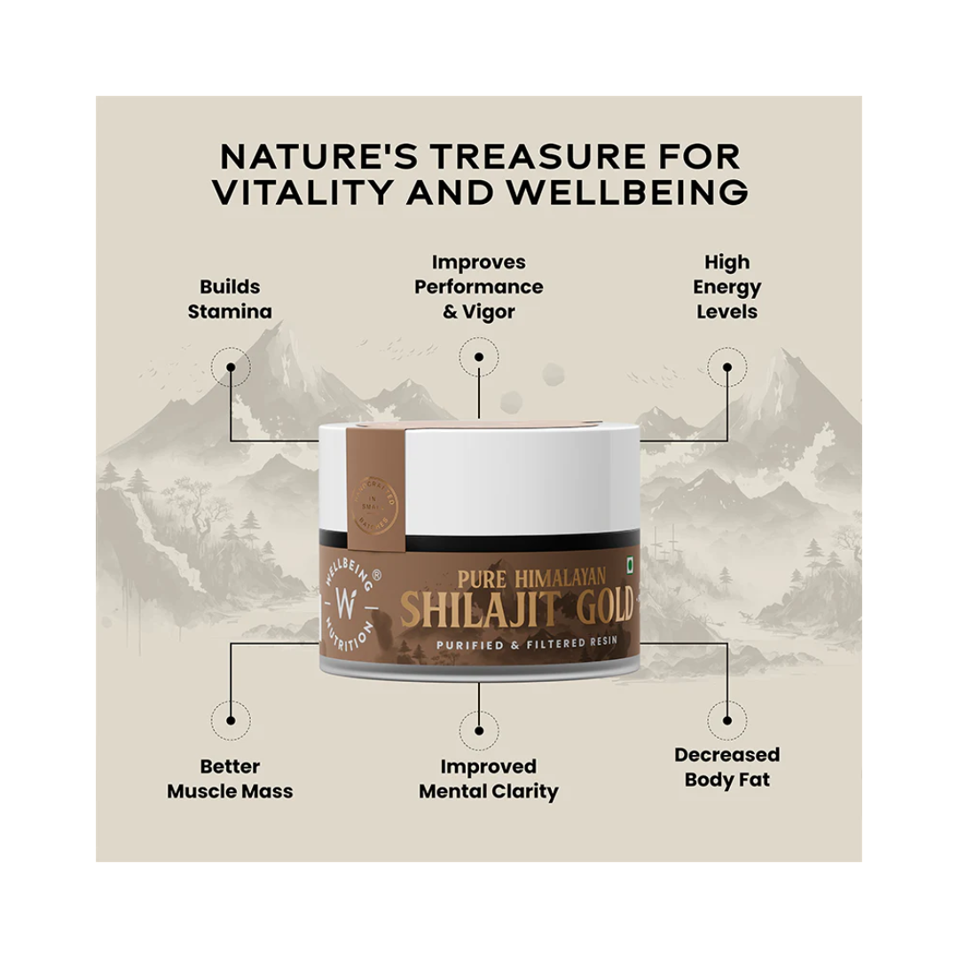 WELLBEING NUTRITION Pure Himalayan Shilajit Gold-20 servings