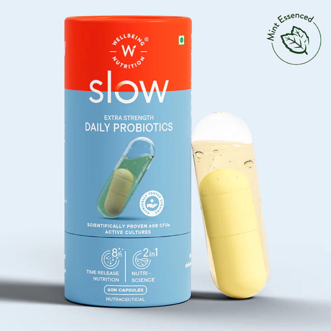 WELLBEING NUTRITION Slow Extra Strength Daily Probiotics-60 Caps