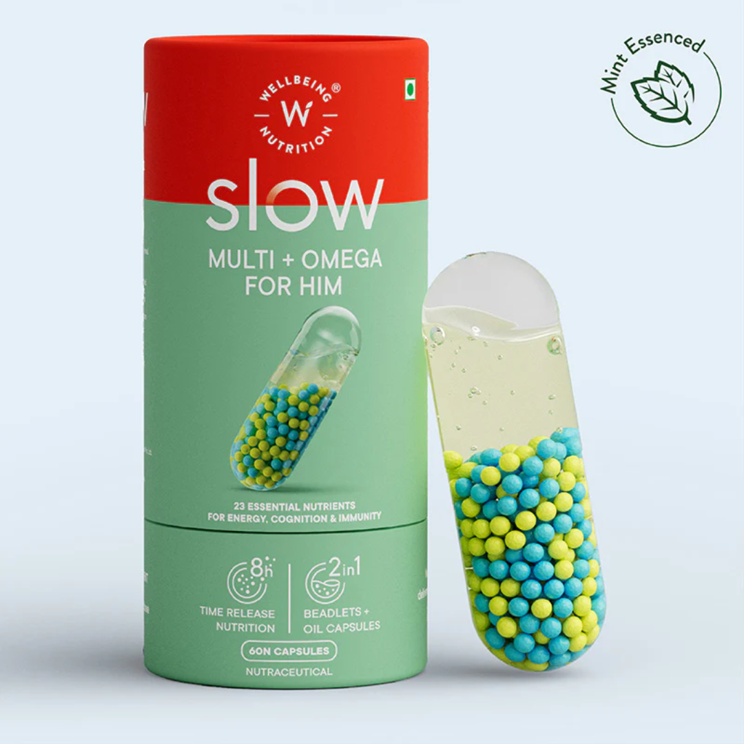 WELLBEING NUTRITION Slow Multi+Omega For Him-60 Caps