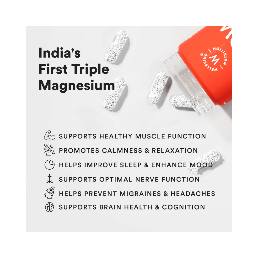 WELLBEING NUTRITION Slow Triple Magnesium Complex-60 Caps