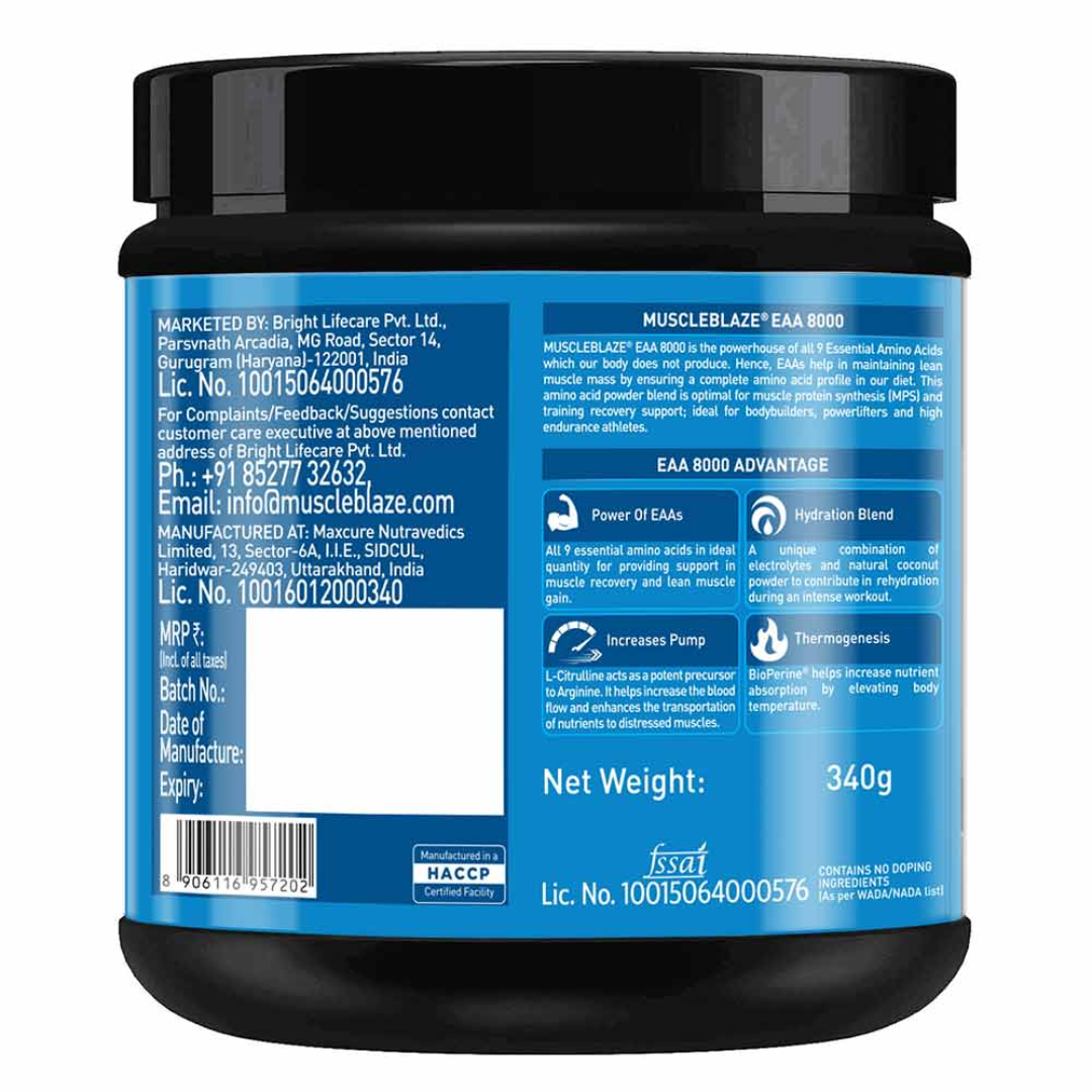 MuscleBlaze EAA 8000 25 Serving Blue Cola