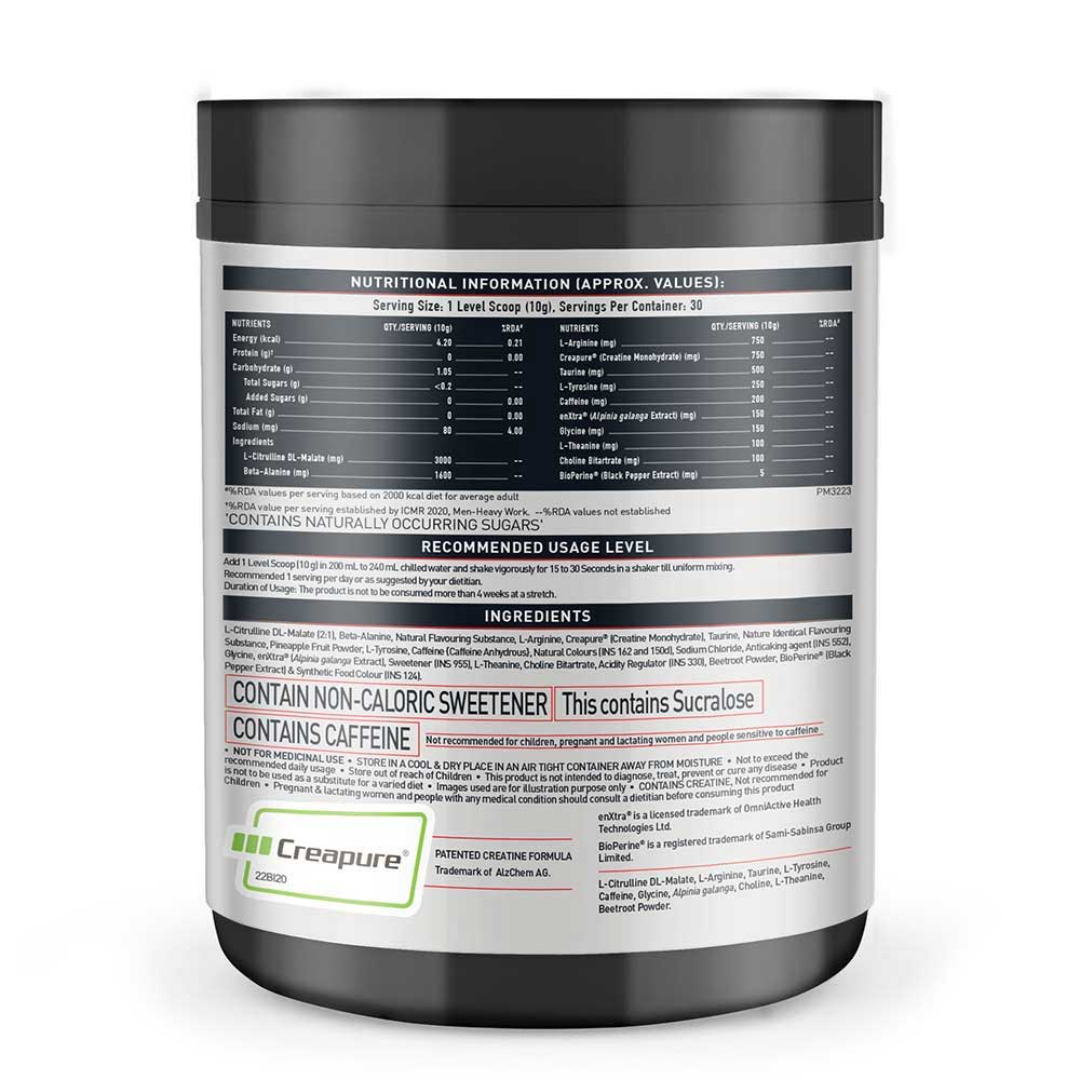 MuscleBlaze Pre Workout WrathX 300 GM-Fruit Fury