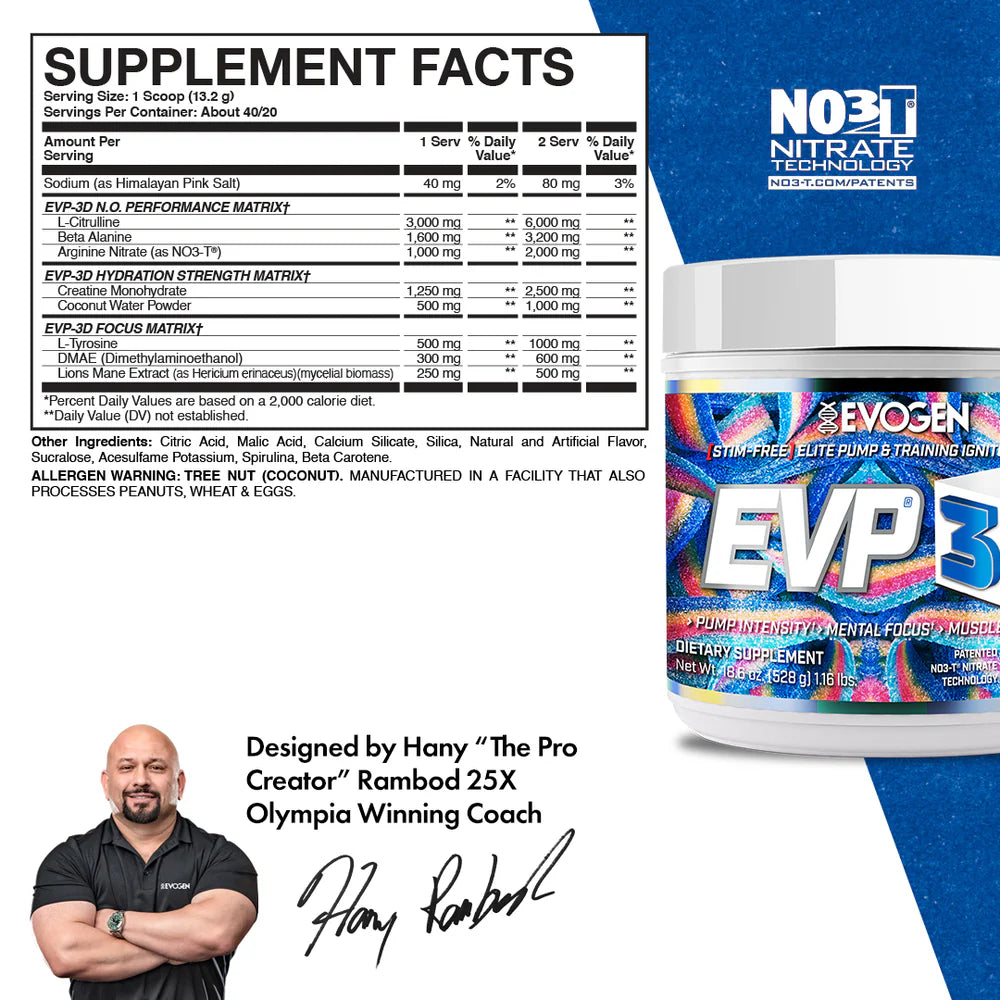 EVOGEN NUTRITION EVP 3D Sour Candy | 40 Servings