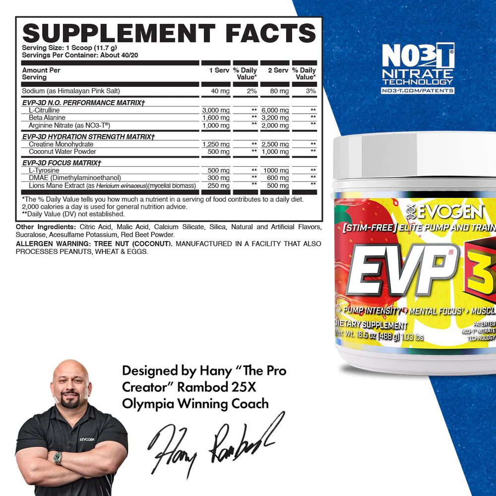 Evogen Nutrition EVP 3D, Strawberry Lemonade | 40 Servings