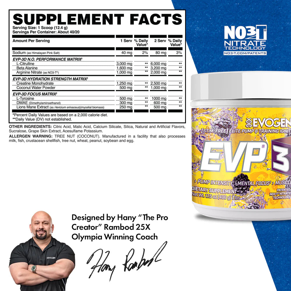 Evogen EVP 3D Blackberry Lemonade | 40 servings | Protein Nation