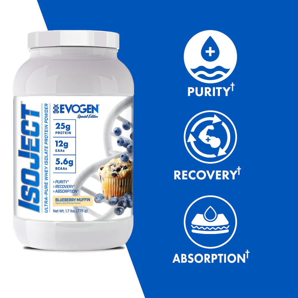 Evogen Nutrition Isoject, Blueberry Muffin | 2 lb | Protein Nation