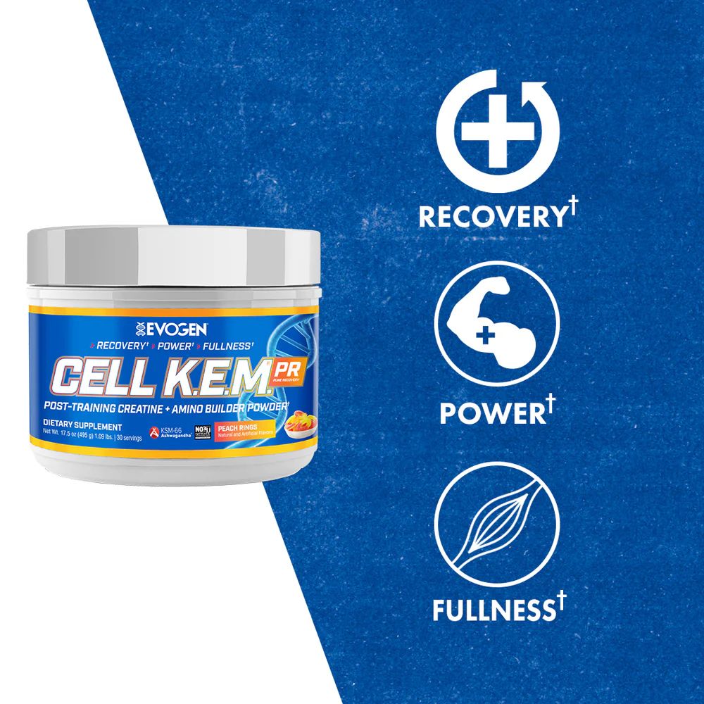 Evogen Cell K.E.M. Peach Rings | 30 Servings | Protein Nation