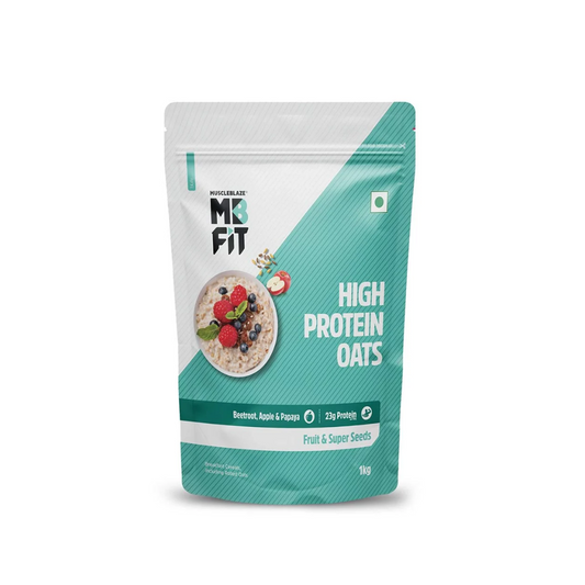 MuscleBlaze High Protein Oats 1kg Fruit &amp; Super Seeds