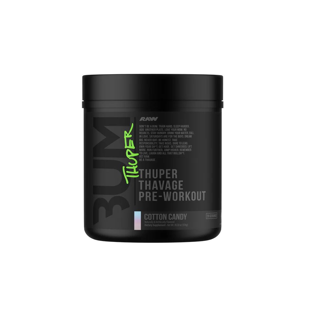 RAW BUM THUPER THAVAGE PRE WORKOUT COTTON CANDY 516GM