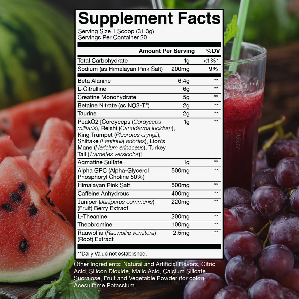 RAW BUM THUPER THAVAGE PRE WORKOUT WATERMELON GRAPE 516GM
